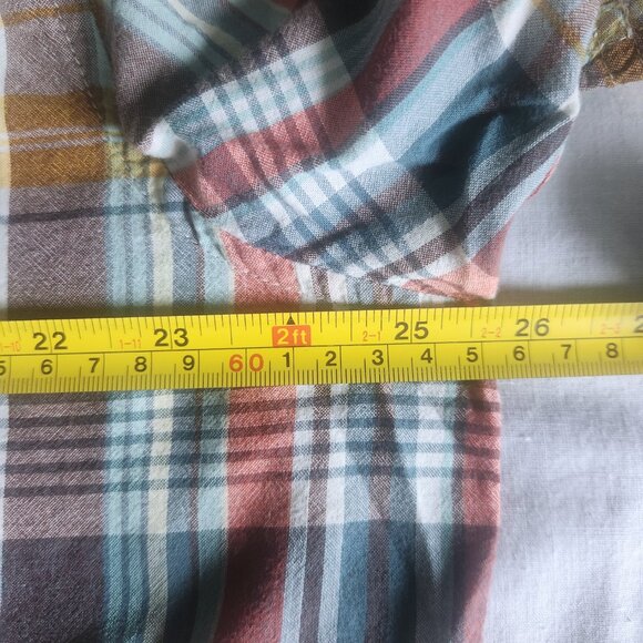 Logan Hill Shirt Short Sleeve Button Plaid Up Shirt Men XL Multicolour C… - Picture 6 of 8